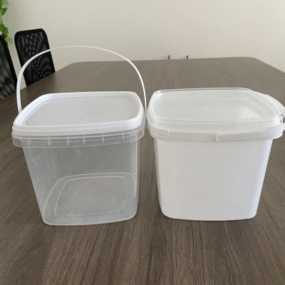 Polypropyleen handvat Plastic vierkante emmer 4L 5L 6L 8L 10L voor het vervoer van dranken