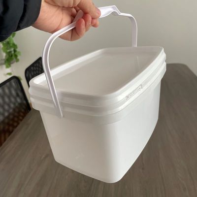 Polypropyleen handvat Plastic vierkante emmer 4L 5L 6L 8L 10L voor het vervoer van dranken