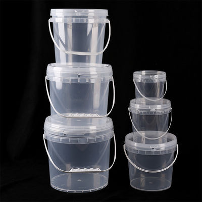 LOGO Printed Square PP Plastic Bucket Mini Bucket voor Emmers Deksels en handvaten