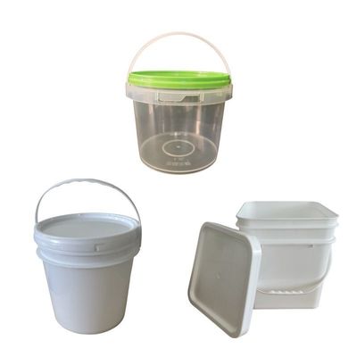 Printing Silk Screen/Heat Transfer/IML 1L-5L Clear Transparent Plastic Bucket met deksel