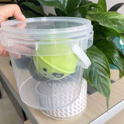 Printing Silk Screen/Heat Transfer/IML 1L-5L Clear Transparent Plastic Bucket met deksel