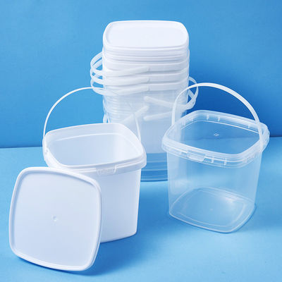 1.0 tot 2,5 mm dikke plastic emmer met deksels en handvaten voor aangepaste verpakkingen