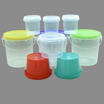 500 ml 1L 2L 3L 4L 5L heldere plastic emmer Ronde emmer voor duurzaam en stevig ontwerp