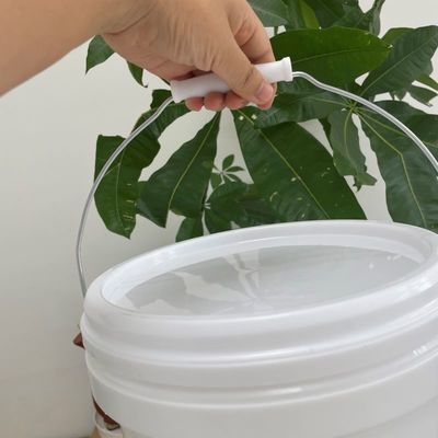 20L heldere witte voedselkwaliteit PP plastic emmer met deksel en handvat voor FDA-certificering