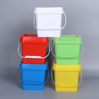 2L/4L/5L/8L/10L/15L/18L PP-container Plastic emmer 5 gallon vierkant emmer met deksel