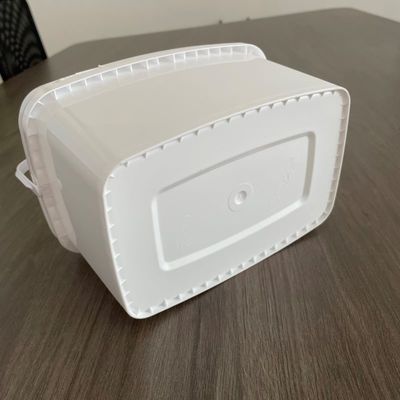 Aanpassen 3L 5L Makkelijk open rechthoekige emmer Plastic emmer met deksel en handvat