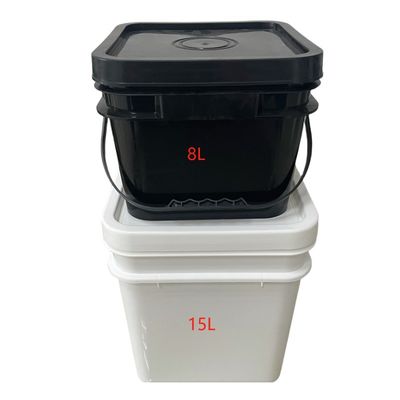 Vierkante plastic emmer 1L/2L/3L/4L/5L rechthoekige plastic emmer met deksel