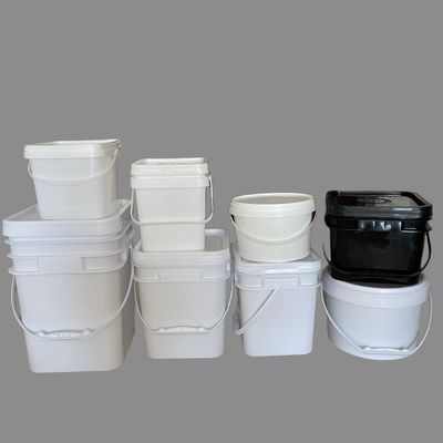 Vierkante plastic emmer 1L/2L/3L/4L/5L rechthoekige plastic emmer met deksel