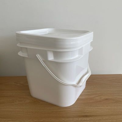 10L emmer Vierkante vorm Plastic emmer met gedrukte emmers Deksel Handle Accessories