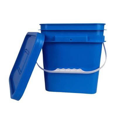 5 gallon vierkante plastic emmers met deksel aanpassen en aangepaste kleurprint logo