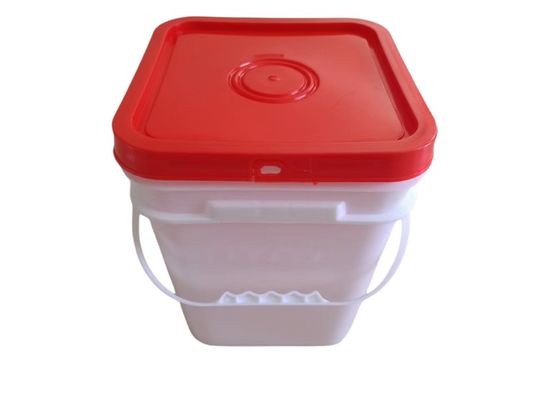 5 gallon vierkante plastic emmers met deksel aanpassen en aangepaste kleurprint logo
