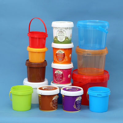 Certificaat GAP/ISO/FDA 300ml-5L Custom Clear Peanut Butter Sauce Food Packaging Container Bucket met deksel