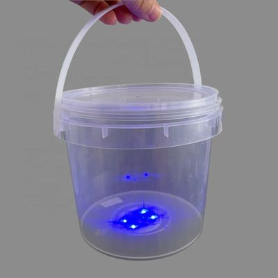 Recycle Custom Clear Round Packaging Container Bucket met deksel