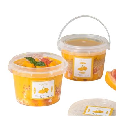 1000 ml Persoonlijke badjes Drink Sauce Eetemmer met deksel Printing Warmteoverdracht