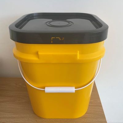 Custom Logo Printed Square Plastic Bucket Duurzame container voor industriële toepassingen