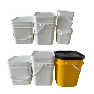 Custom Logo Printed Square Plastic Bucket Duurzame container voor industriële toepassingen