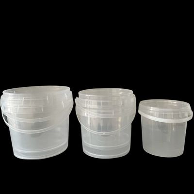 Plastic emmer met deksel Warm stempelen oppervlak hantering Ronde vorm
