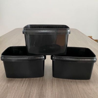 3L rechthoekige witte plastic emmer met een dekseldikte van 1,0 tot 2,5 mm en betaalbaar