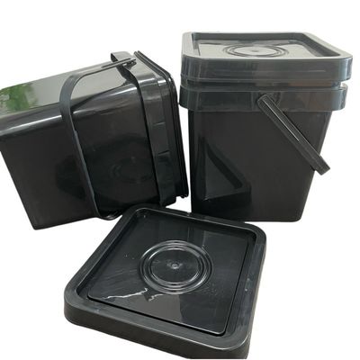5L vierkante plastic emmer emmer aanpasbaar en recycleerbaar voor zaadverpakking
