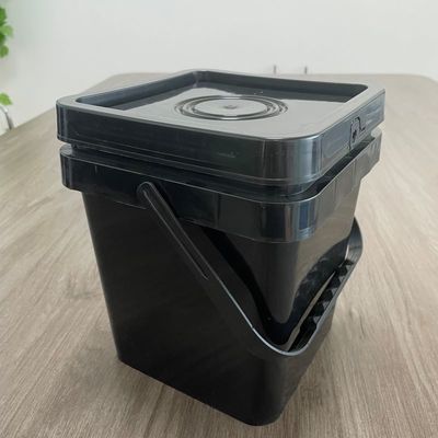 5L vierkante plastic emmer emmer aanpasbaar en recycleerbaar voor zaadverpakking