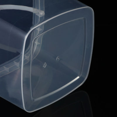 Vierkante 2L 3L 5L 8L 10L heldere plastic emmer met gemakkelijk open en dicht deksel aanpassen ronde
