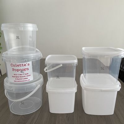Voedselveilig plastic emmer Doorzichtige vierkante container met een dikte van 1,0 tot 2,5 mm