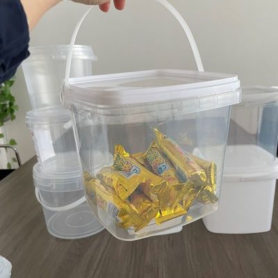 Voedselveilig plastic emmer Doorzichtige vierkante container met een dikte van 1,0 tot 2,5 mm