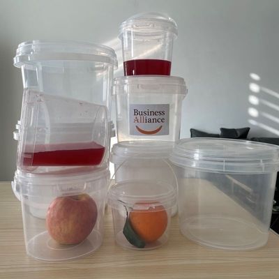 Voedselveilig plastic emmer Doorzichtige vierkante container met een dikte van 1,0 tot 2,5 mm