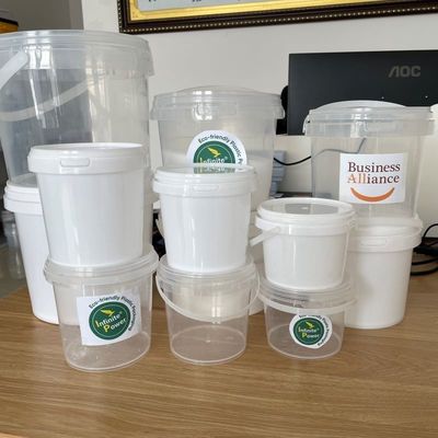 1.0MM-2.5mm Dikte Witte/transparante plastic emmer voor soeprijst en dessert