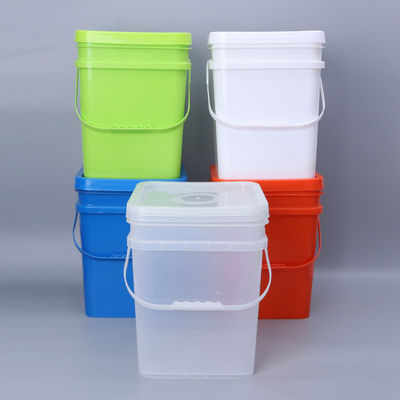 Recycle vierkant plastic container met emmer deksel veelzijdig afdrukken en duurzaam ontwerp