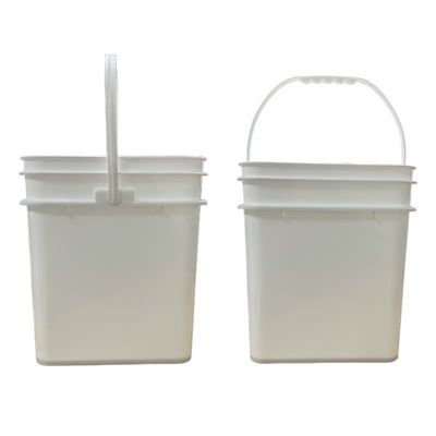 Recycle vierkant plastic container met emmer deksel veelzijdig afdrukken en duurzaam ontwerp