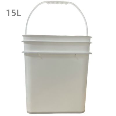 15L ronde en vierkante emmer plastic emmer met deksel in rood