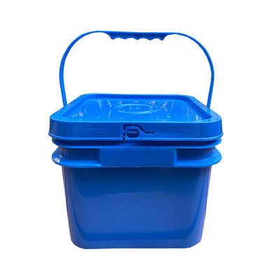 Vierkant HDPE 4L 5L 8L Plastic Bucket Vierkant Plastic Bucket met deksel en handvat
