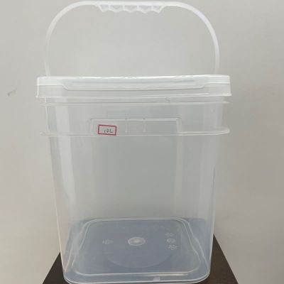 Vierkant HDPE 4L 5L 8L Plastic Bucket Vierkant Plastic Bucket met deksel en handvat