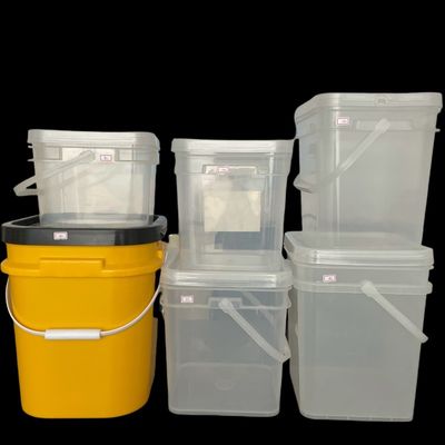 Verzorgingsvriendelijke plastic emmer voor koekjes 4L 5L 6L Duurzame vierkante emmer