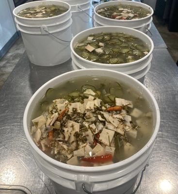 10 kg augurken emmer met deksel chemisch lekbestendig voedselopslagcontainer