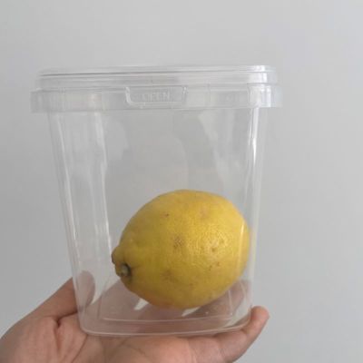 500 ml Sauce Container Vierkante emmer Wit gedrukt emmer met een dikte van 1,0 tot 2,5 mm