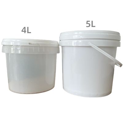 4L transparante plastic emmer met deksel