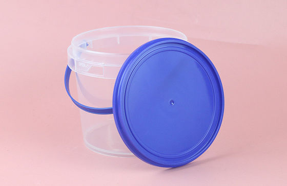 4L transparante plastic emmer met deksel