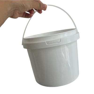 4L transparante plastic emmer met deksel