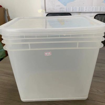 Flat Bucket Lid Transparent Square Bucket 7 Gallon Plastic Bucket Certificaat GAP/ISO/FDA