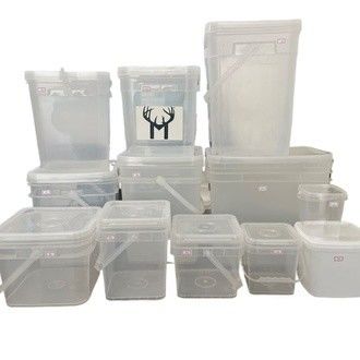 Custom1 2 gallon 4 gallon 5 gallon 6 gallon heldere vierkante zaad plastic emmer Aanpassen JA