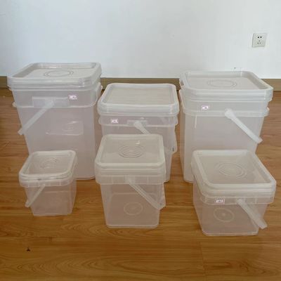 Custom1 2 gallon 4 gallon 5 gallon 6 gallon heldere vierkante zaad plastic emmer Aanpassen JA
