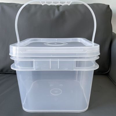 Custom1 2 gallon 4 gallon 5 gallon 6 gallon heldere vierkante zaad plastic emmer Aanpassen JA