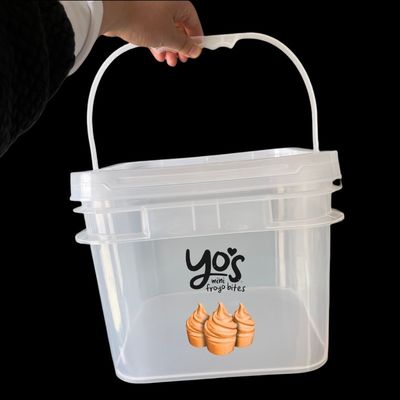 Vierkante plastic emmer 2 gallon voor een gemakkelijke opslagoplossing