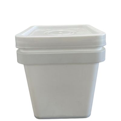 GAP/ISO/FDA-certificaat 4 gallon helder vierkant plastic emmer voor koekjes in zwart