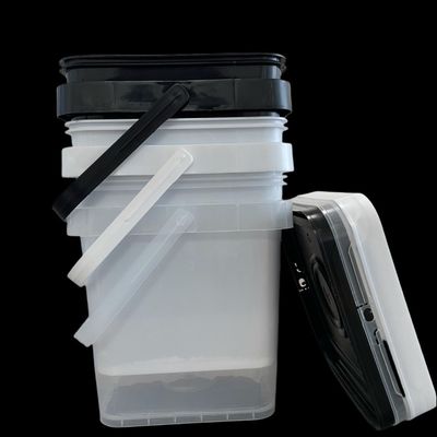 Vierkante plastic emmer voor drankverpakkingen Volledige maten 5L 15L Dikte 1,0 tot 2,5 mm