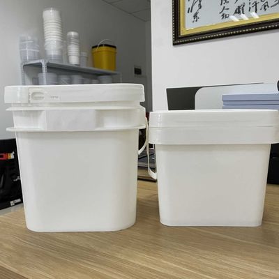 Industriële 4L vierkante plastic emmer met afgedrukt 1 gallon plastic emmer IML Printing