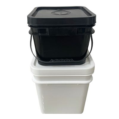 Polypropyleen vierkant transparante plastic emmer met een gedrukte dikte van 1,0 tot 2,5 mm