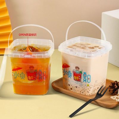Aanpassen van uw verpakking met LOGO Printed Square Plastic Bucket en Ronde vorm
